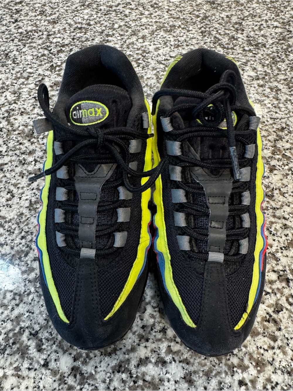 Nike Air Max Men’s Black with Neon Yellow Trim Sneakers